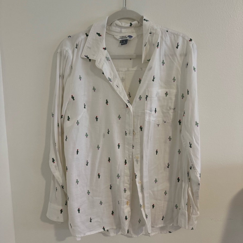 White Button Up Cactus